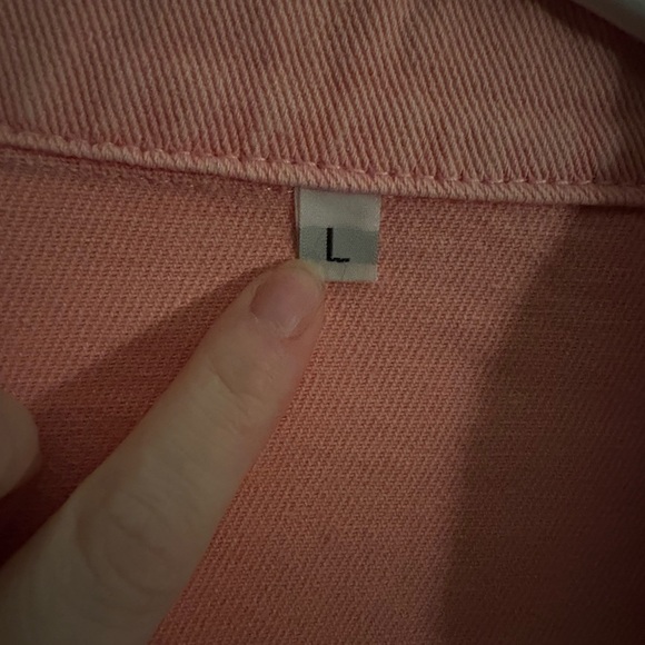 Pink Rhinestone Denim Jacket - Picture 4 of 4